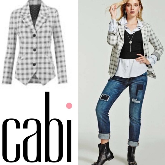 CAbi Blazer Women’s Sz 10 Valentina Plaid Academia Jacket Career Office #5292 - Picture 1 of 7